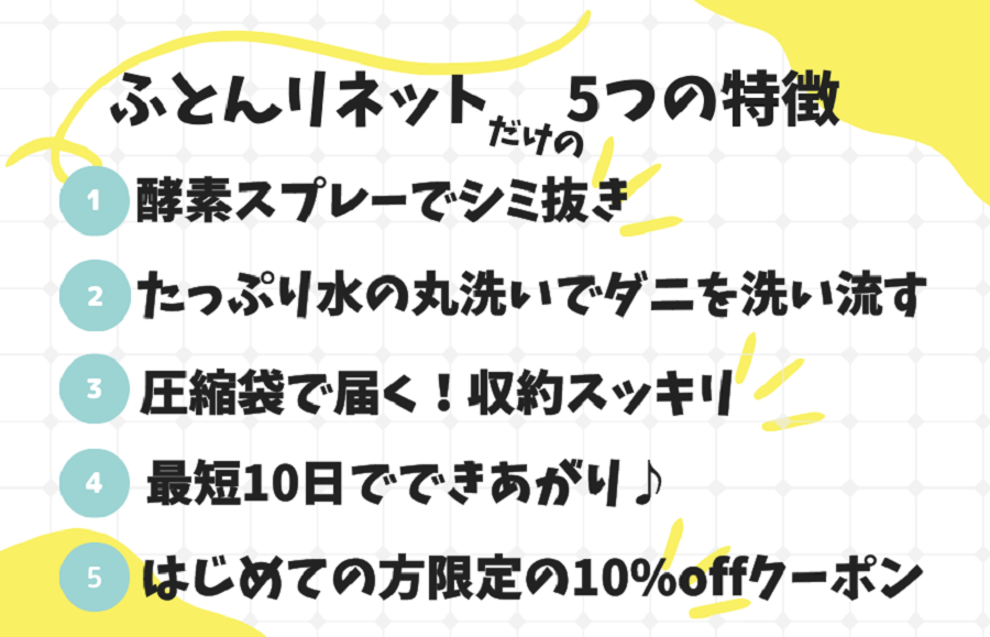 ふとんリネット5つの特徴